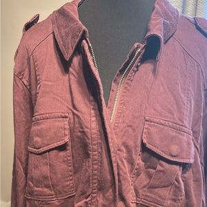 Torrid Deep burgundy Twill Jacket 3X NWT